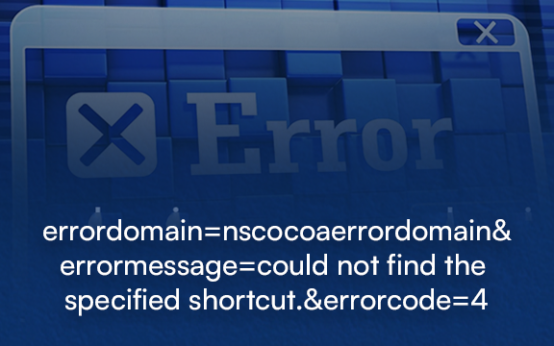 errordomainnscocoaerrordomainerrormessagecould-not-find-the-specified-shortcut.errorcode4